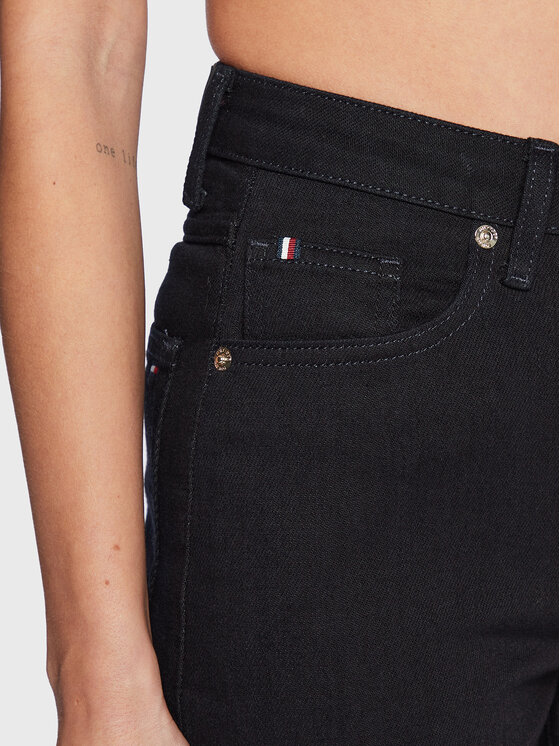 Tommy Hilfiger Tommy Hilfiger Traperice New Classic WW0WW38226 Crna Straight Fit