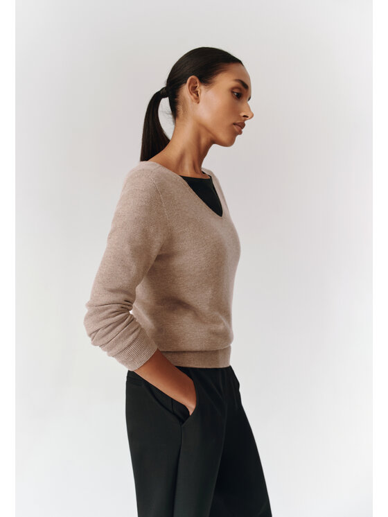 TATUUM TATUUM Sweter MERSA Brązowy Classic Fit