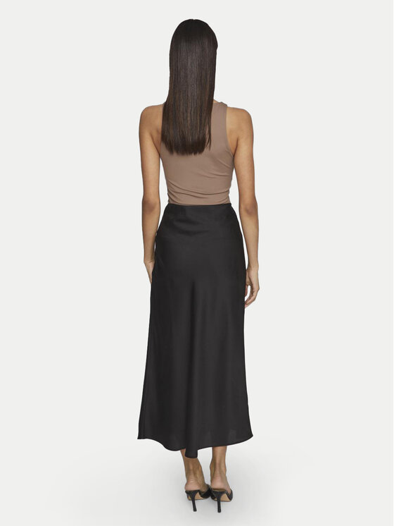 Vila Vila Gonna midi Elliette 14084182 Nero Regular Fit