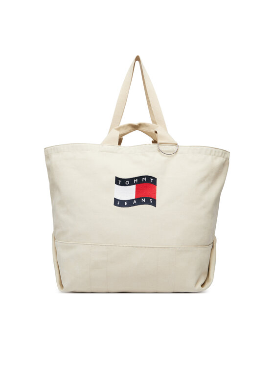 Tommy Jeans Tommy Jeans Handtasche Tjw Wave Flag Med Tote AW0AW18466 Beige