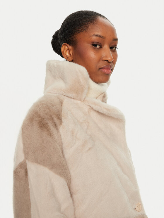 Bomboogie Bomboogie Cappotto in shearling CW8698TFSB4 Beige Loose Fit