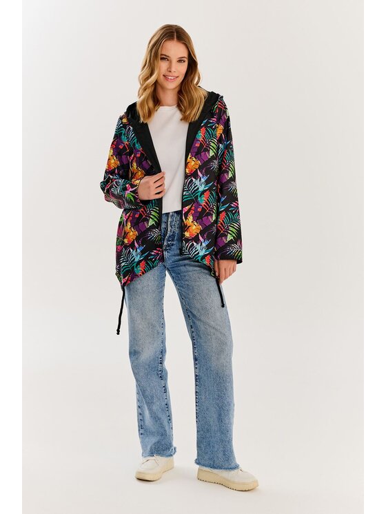 NAOKO NAOKO Prechodná bunda Violet Geo Farebná Oversize