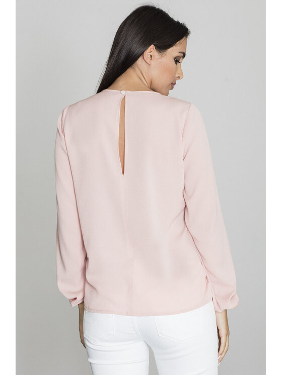 FIGL FIGL Bluzka M549 Różowy Regular Fit