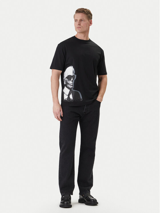 KARL LAGERFELD KARL LAGERFELD Póló 755170 562251 Fekete Loose Fit