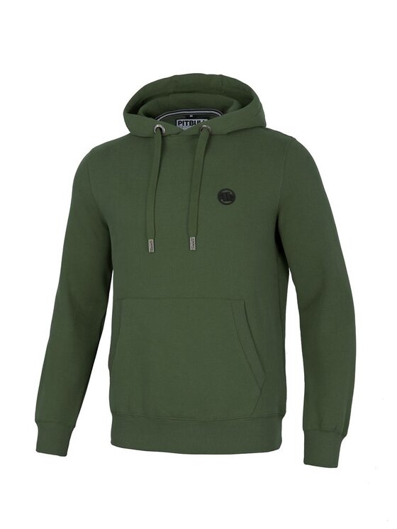PITBULL Męska Bluza, rozmiar XL, Zielona, z kapturem Small Logo XXL