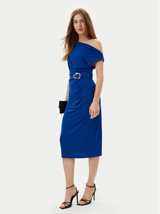 Rinascimento Rinascimento Cocktail obleka CFC0123487003 Modra Regular Fit