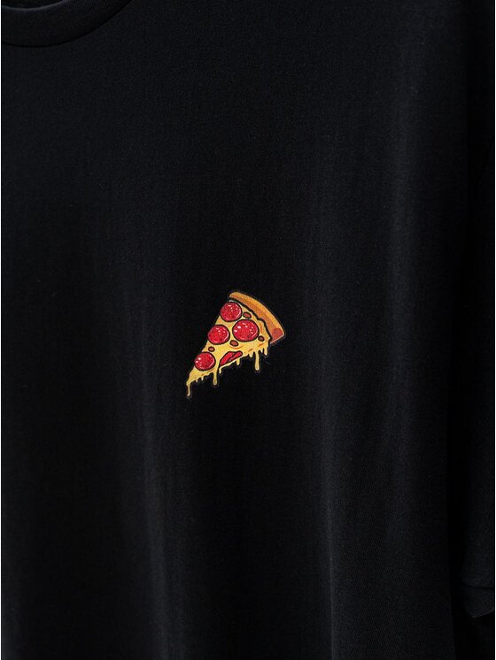 MyStars MyStars Komplet t-shirtów Zestaw 3 T-Shirtów Czarnych MyStars Fast Food kebab pizza burger tortilla L Czarny Regular Fit