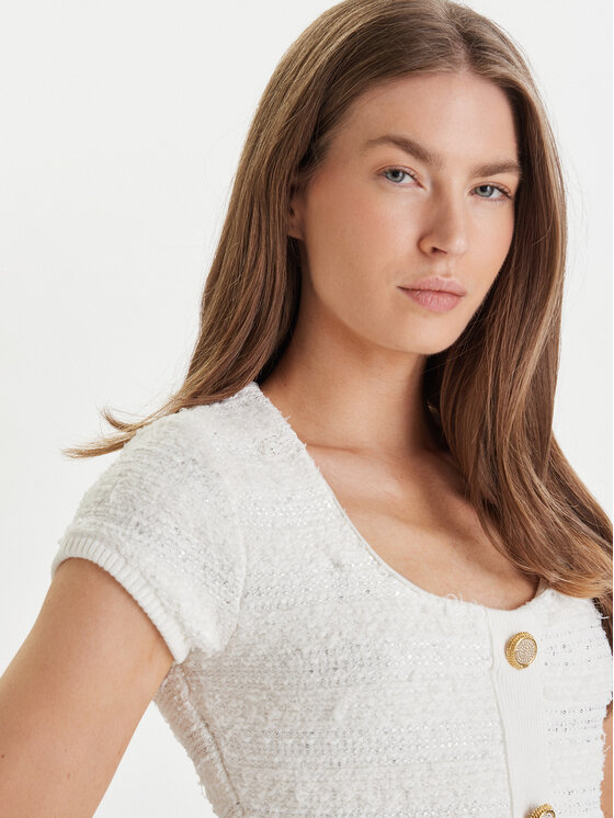 Marciano Guess Marciano Guess Φόρεμα υφασμάτινο 6RGK48 5852Z Λευκό Regular Fit