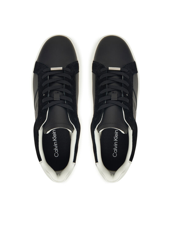 Calvin Klein Calvin Klein Sneakers Classic Cupsole Laceup Tape Lth YM0YM01430 Negru