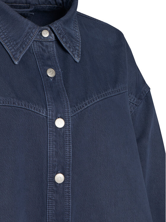 BOSS BOSS camicia di jeans 50552520 Grigio Oversize