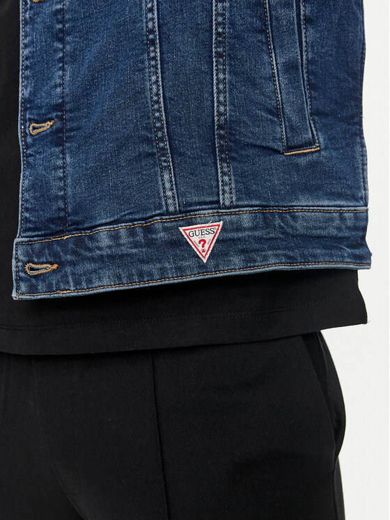 Guess Jeans Guess Jeans Džinsinė striukė M4YN33 D5DM3 Tamsiai mėlyna Regular Fit