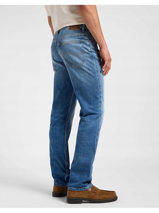 Lee Lee Jeansy Brooklyn Straight Niebieski Regular Fit