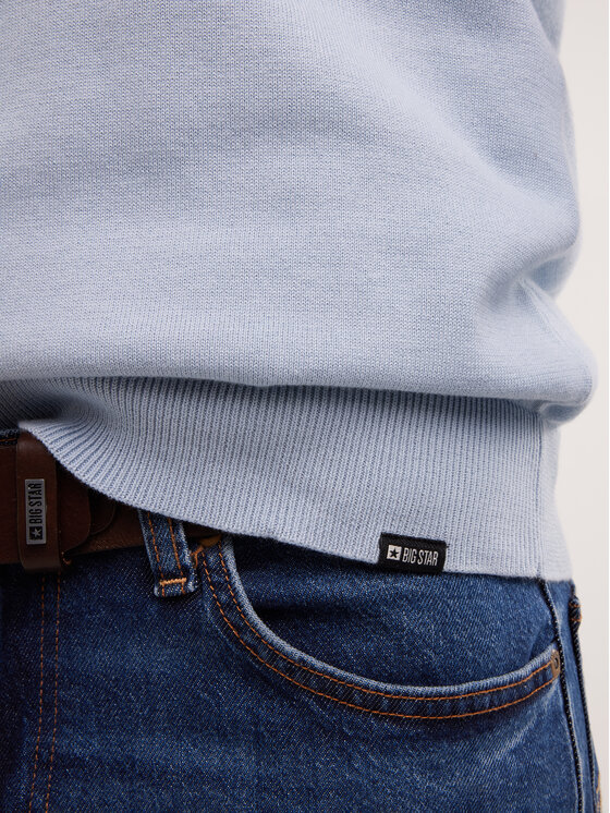 BIG STAR BIG STAR Sweter VASSIC Niebieski Basic Fit