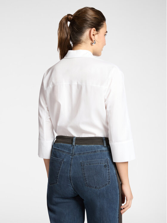Elena Mirò Elena Mirò Bluzka 2043Z100037N001 Biały Boxy Fit
