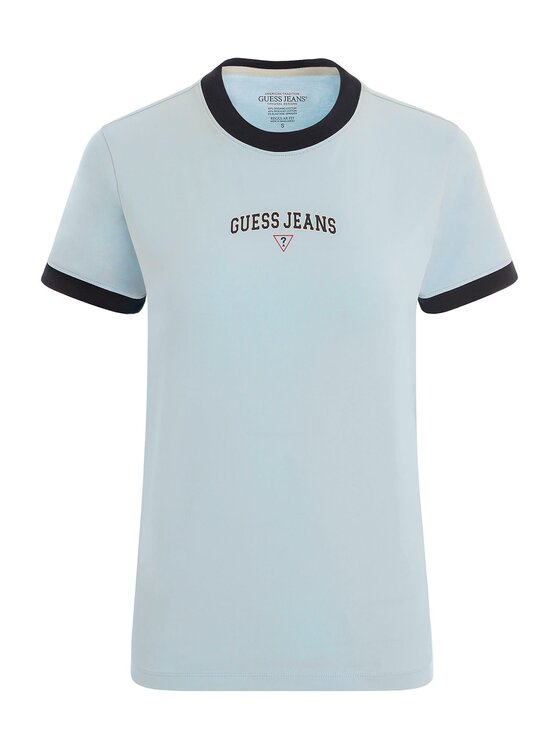Guess Jeans Guess Jeans T-Shirt 165655 Modrá Classic Fit