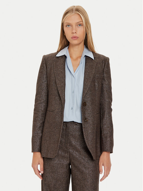 Marella Marella Giacca da abito Seme 2423046012 Marrone Regular Fit