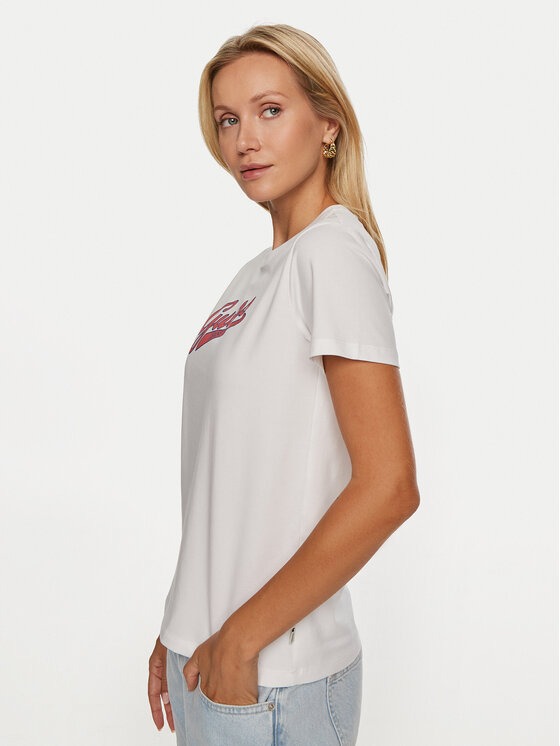 Guess Jeans Guess Jeans Тишърт W4YI13 J1314 Бял Regular Fit