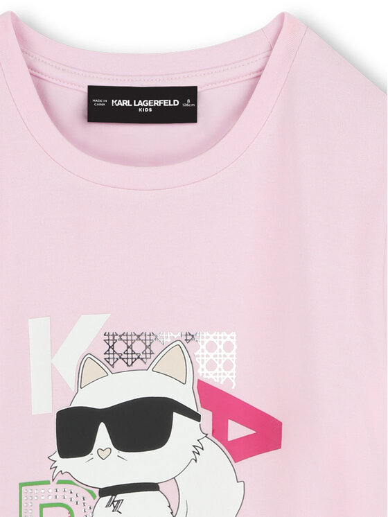 Karl Lagerfeld Kids Karl Lagerfeld Kids T-shirt Z30491 M Ružičasta Regular Fit