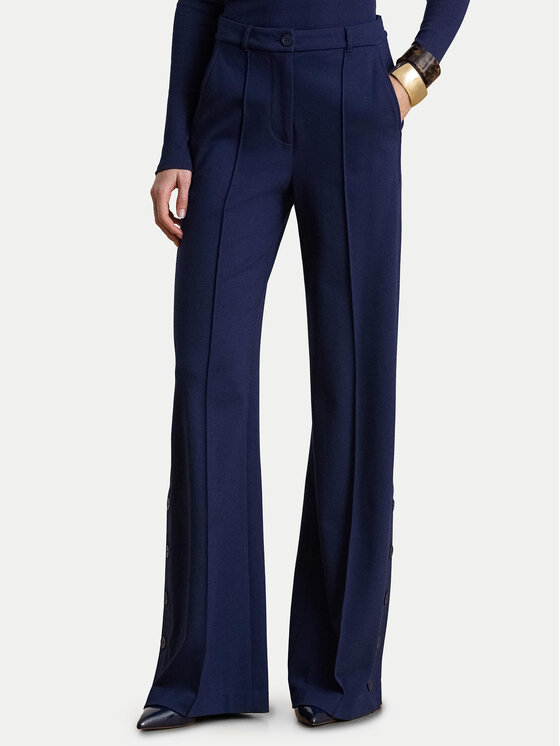 LAUREN RALPH LAUREN LAUREN RALPH LAUREN Riidest püksid 200P09084001 Tumesinine Wide Leg