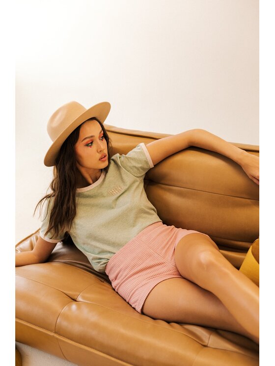 Moi Mili Moi Mili Szorty materiałowe Pink Różowy Basic Fit