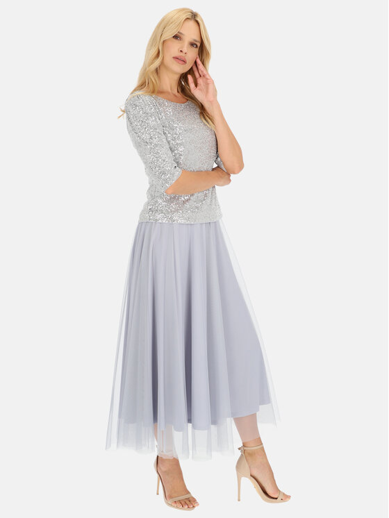 L’AF L’AF Bluzka Sonia Srebrny Regular Fit