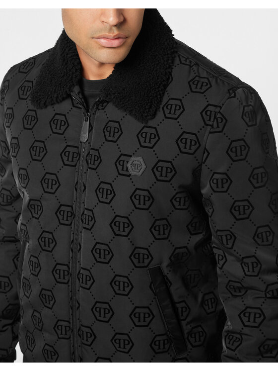 PHILIPP PLEIN PHILIPP PLEIN Kurtka bomber 26089 Czarny Regular Fit