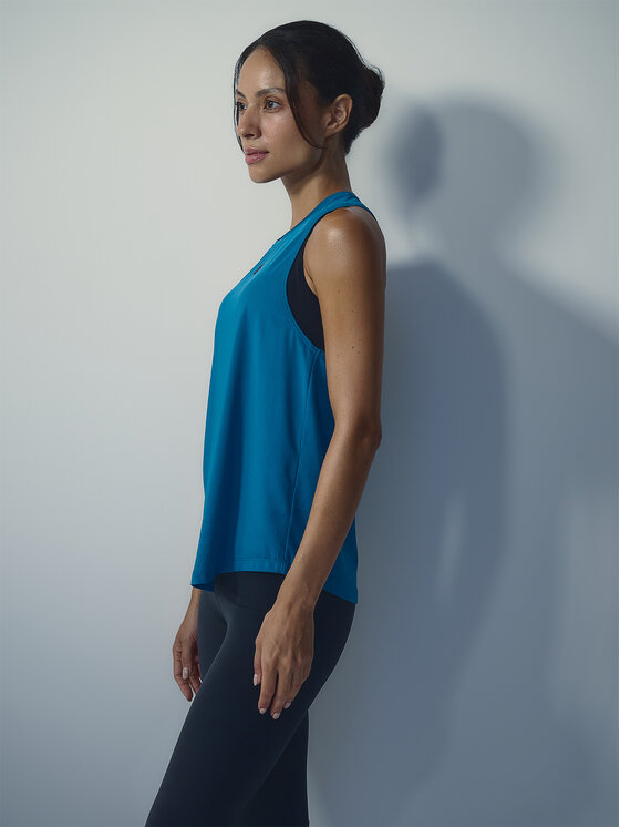 4F 4F Top LUMINOUS FLIGHT Turkusowy Regular Fit