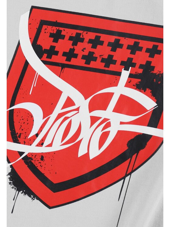 PROSTO. PROSTO. T-Shirt Damage Target Szary Oversize