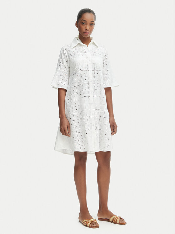 Iconique Iconique Лятна рокля Romina IC26-039 Бял Regular Fit