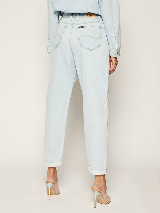 Lee Lee Džinsi Elasticated Mom L30MGGQB 112106522 Gaiši zils Regular Fit