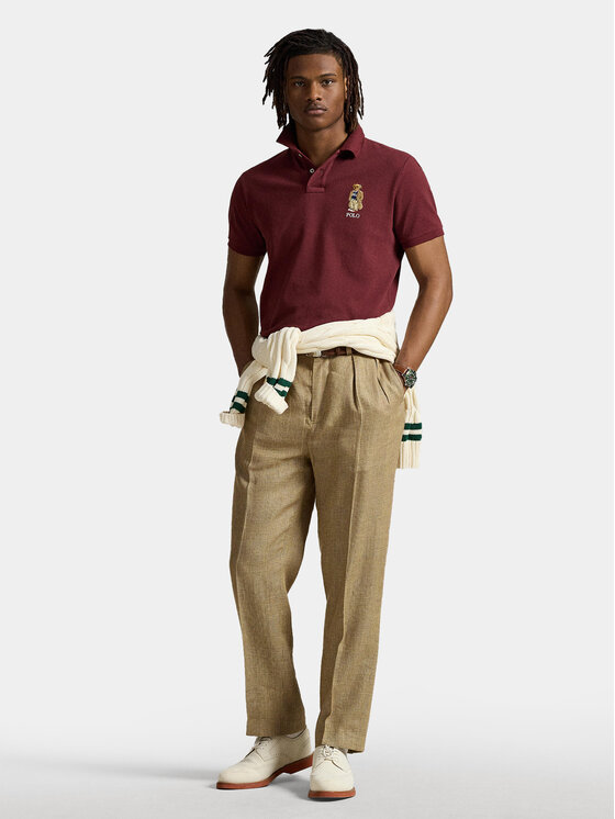 Polo Ralph Lauren Polo Ralph Lauren Polokošile 710973159001 Bordó Custom Slim Fit