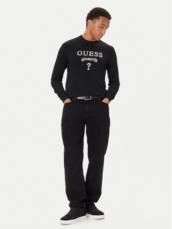 Guess Jeans Guess Jeans Traperice M5BA90 D5R51 Crna Relaxed Fit