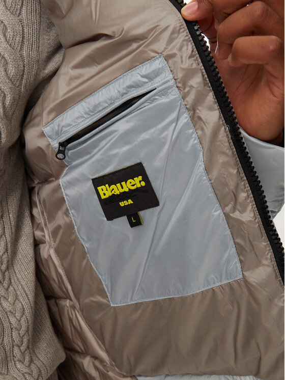 Blauer Blauer Пухено яке 24WBLUC03023 975GG Сив Regular Fit