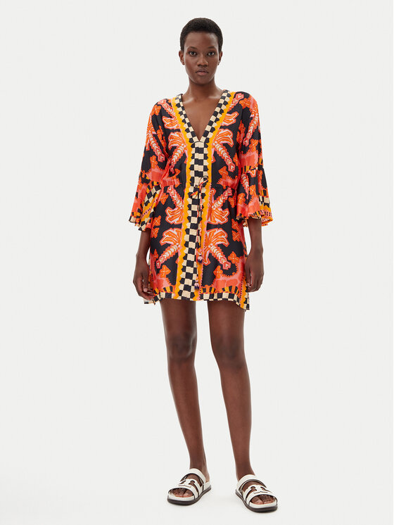 Maaji Maaji Pludmales kleita Racing Palms Joypop PT2529CPO003 Oranžs Regular Fit