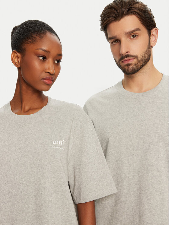 AMI Paris AMI Paris Tričko UTS024.726 0951 Sivá Regular Fit
