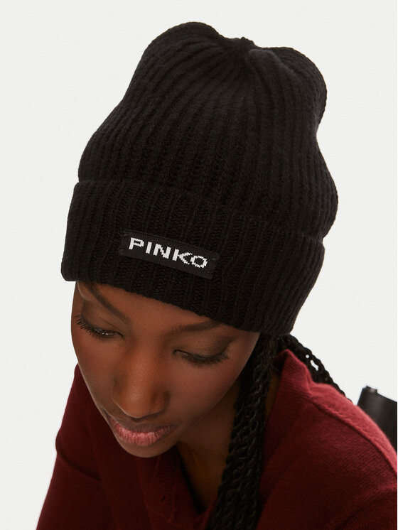 PINKO Pinko Cepure Lambkin Cuffia AI 24-25 BLK01 104489 A1CH Melns