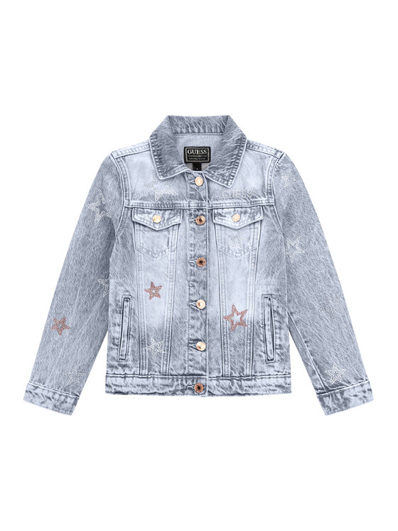 Guess Guess Geacă de blugi J5YL04 D5NJ0 Gri Regular Fit