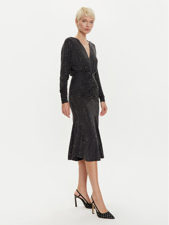 PINKO PINKO Koktejlové šaty 104455 A288 Čierna Slim Fit