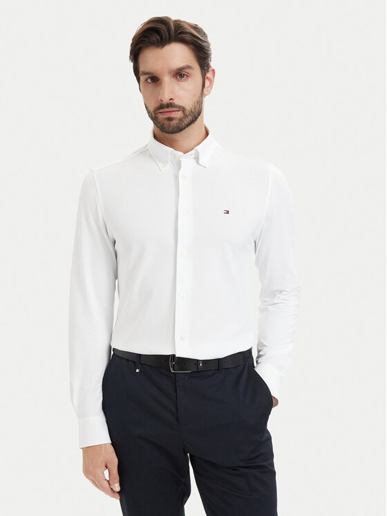 Tommy Hilfiger Cămașă MW0MW43433 Alb Regular Fit