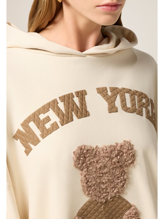 Oltre Oltre Felpa G801E000330N002 Bianco Over Fit