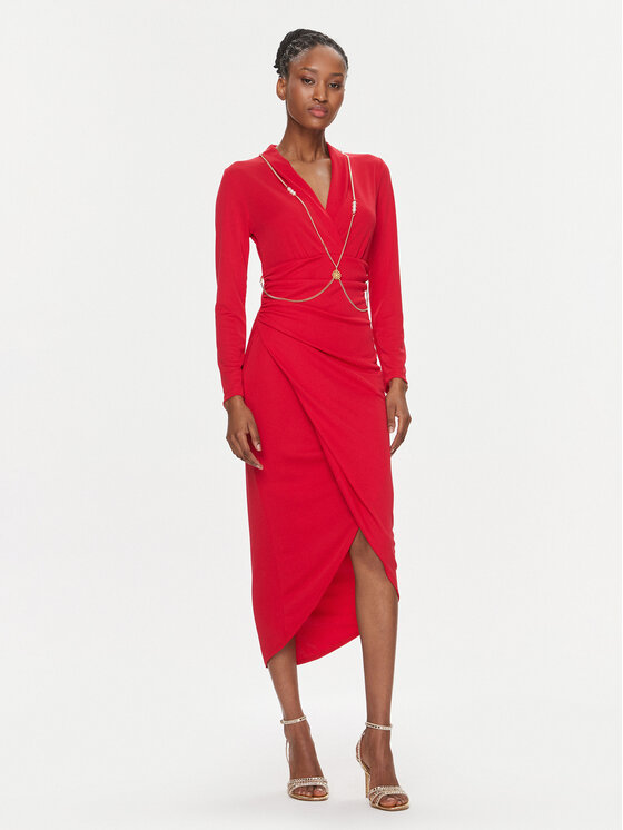 Rinascimento Rochie cocktail CFC0019322002 Roșu Regular Fit