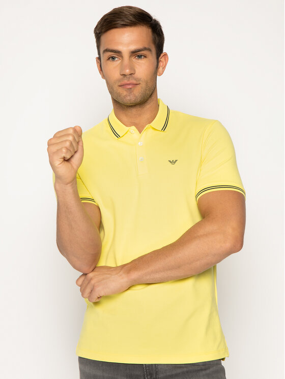 Emporio Armani Emporio Armani Polo 8N1F2B 1JPTZ 0255 Żółty Slim Fit