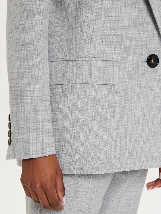 Marella Marella Marynarka Ferrara 2423046031 Szary Regular Fit