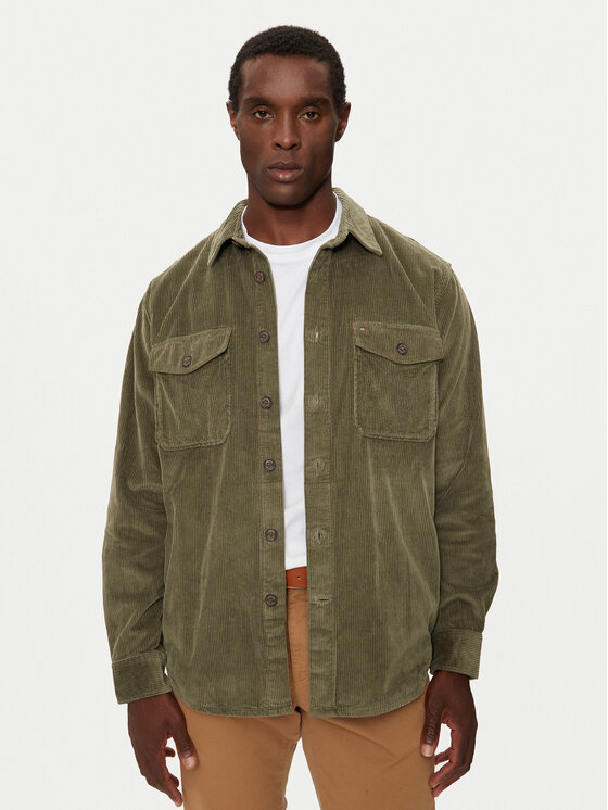 Férfi Ing Tommy Hilfiger, Méret: S, Khaki, MW0MW36855