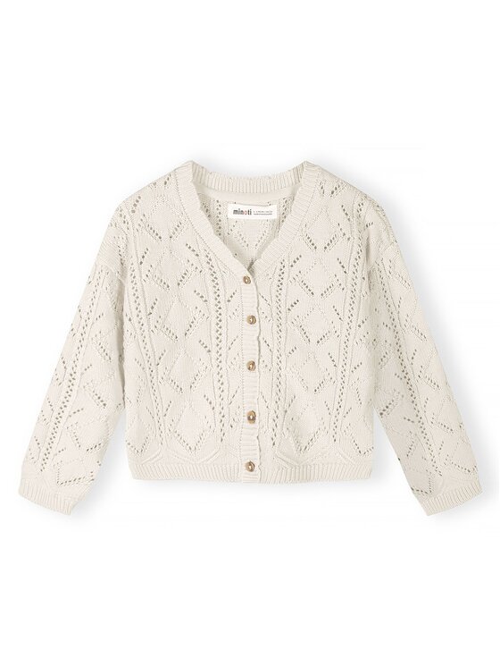 minoti minoti Kardigan 30KNIT102 Biały Regular Fit