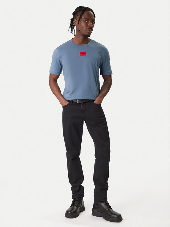 HUGO HUGO Tricou Diragolino 50447978 Albastru Regular Fit