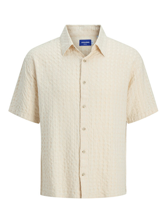 Jack&Jones Jack&Jones Marškiniai Dobby 12277184 Smėlio Relaxed Fit