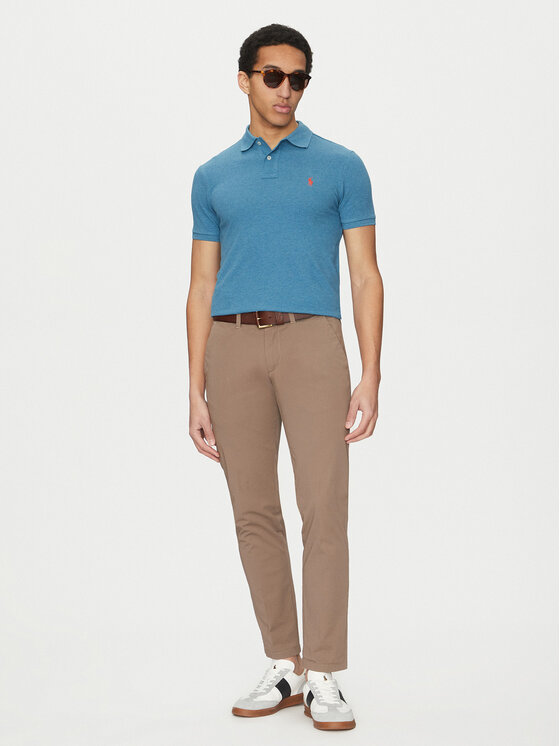 Polo Ralph Lauren Polo Ralph Lauren Polo marškinėliai 710536856412 Žydra Slim Fit