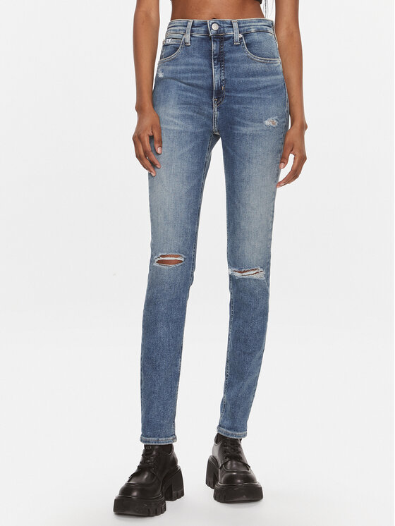 Calvin Klein Jeans Džínsy J20J222143 Modrá Skinny Fit