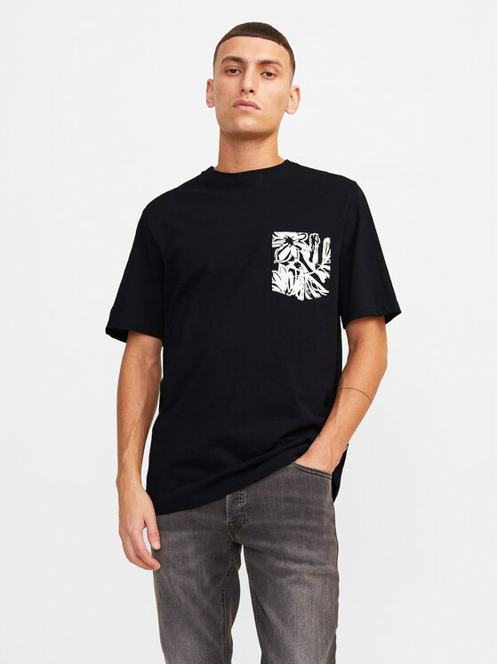 Jack&Jones T-krekls Lafayette 12250435 Melns Standard Fit